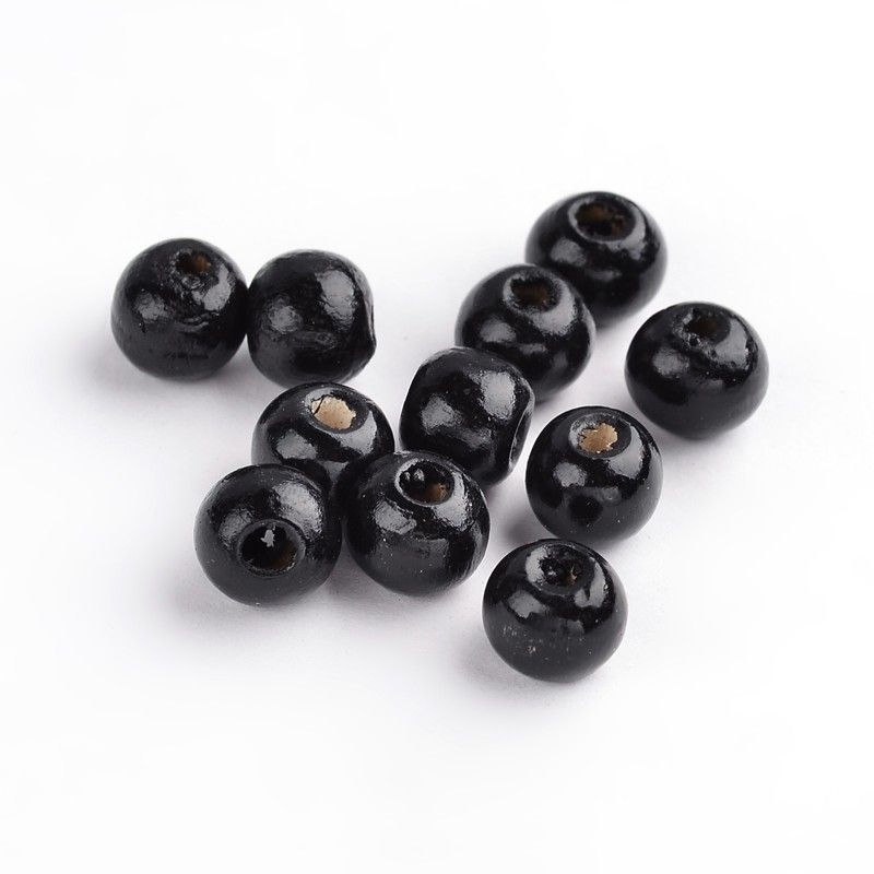 ~100pcs/Natural Wood Beads/8mm