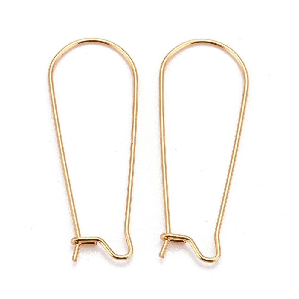 4pcs/ 316 Surgical Stainless Steel Hoop Earring Findings/ 33x13x2.5mm