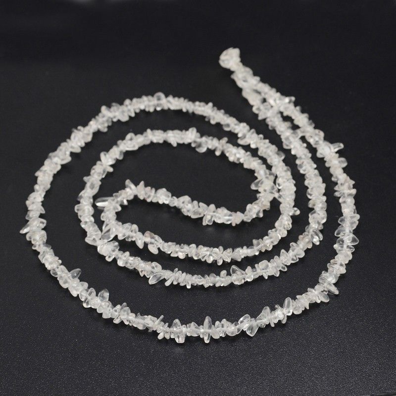 Chips Natural Quartz Crystal Beads Strands, 3~8x3~12x3~5mm, Hole: 1mm, about 31 inch