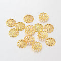 10pcs/Iron Flower Bead Caps/9x1.5mm
