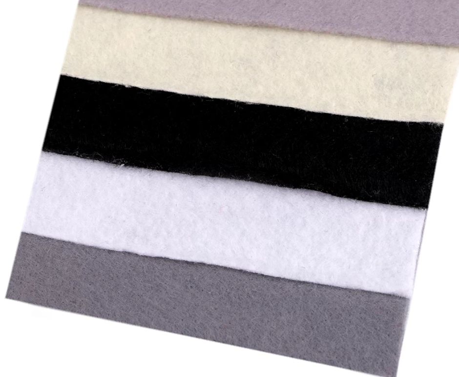 Colorful set of decorative felts / soft felts 10x45 cm