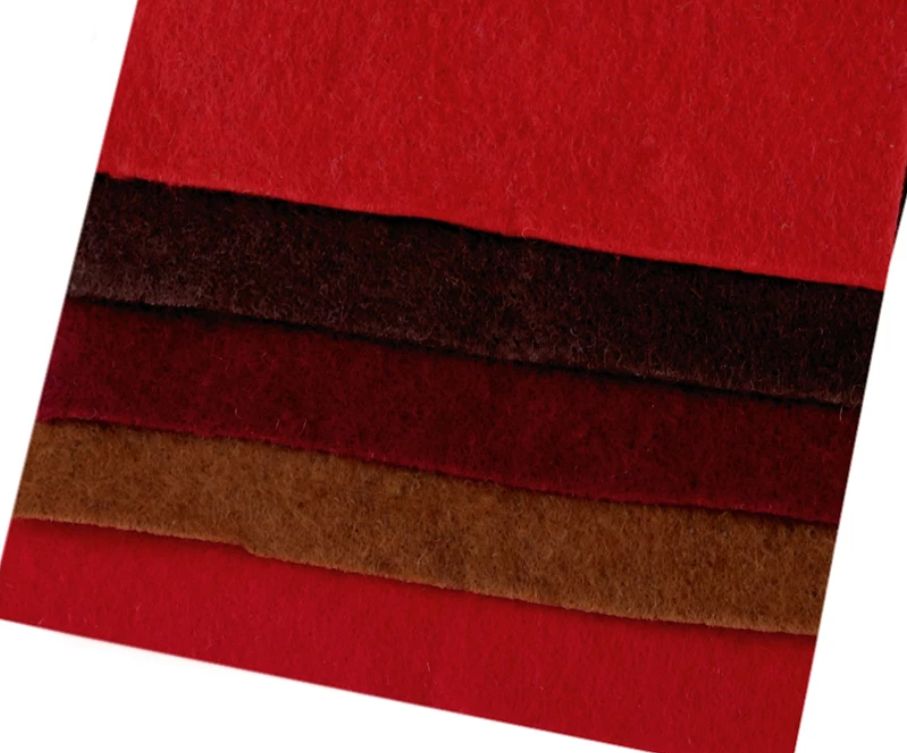 Colorful set of decorative felts / soft felts 10x45 cm