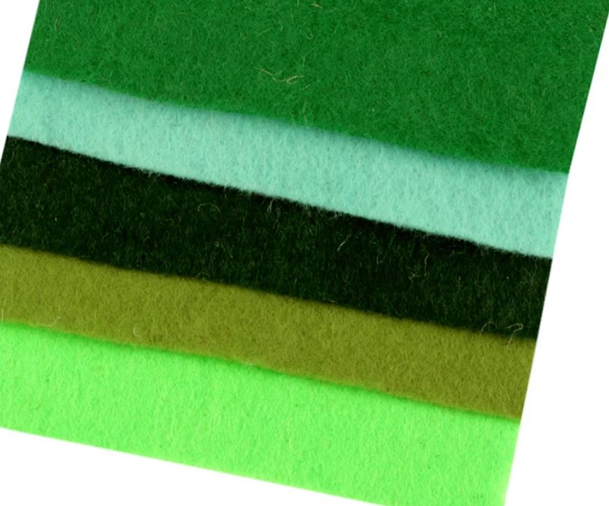 Colorful set of decorative felts / soft felts 10x45 cm