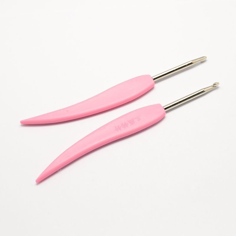 Plastic Handle Zinc Alloy Crochet Hooks Needles 2.5mm/1pcs
