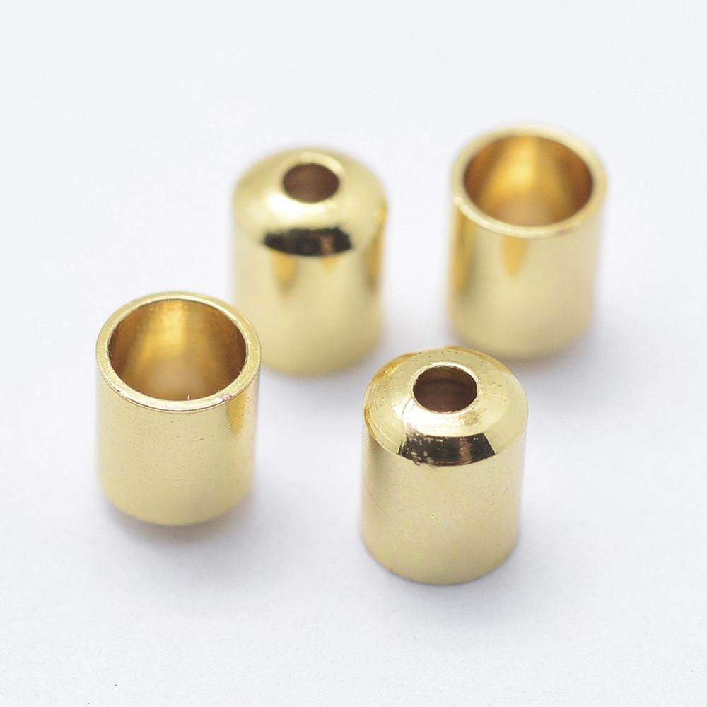 4pcs/Brass Cord Ends, End Caps/ 5x4mm