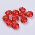 ~29pcs/Transparent Acrylic Beads, Faceted, Rondelle/ 10x6mm