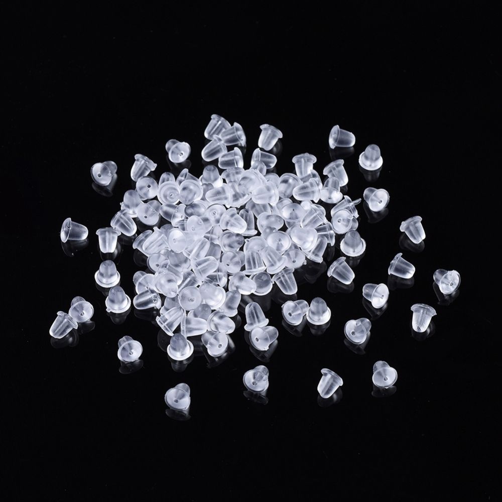 40pcs/Plastic Ear Nuts, Earring Backs/4mm