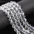 Natural Quartz Crystal Beads Strands, Rock Crystal Beads, Round, 10mm, Hole: 1.2mm, about 18pcs/strand, 7.5 inch