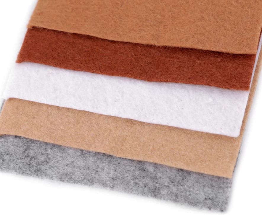 Colorful set of decorative felts / soft felts 10x45 cm