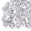 ~19pcs/Transparent Acrylic Beads, with Glitter Powder/10mm