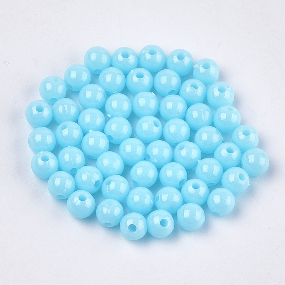 ~97pcs/Opaque Plastic Beads/6mm