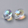 10pcs/Transparent Glass Beads/9x6x5mm