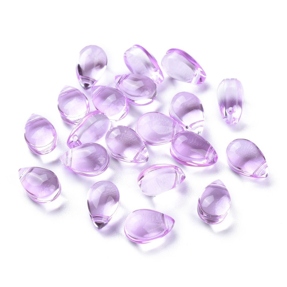 10pcs/Transparent Glass Beads/9x6x5mm