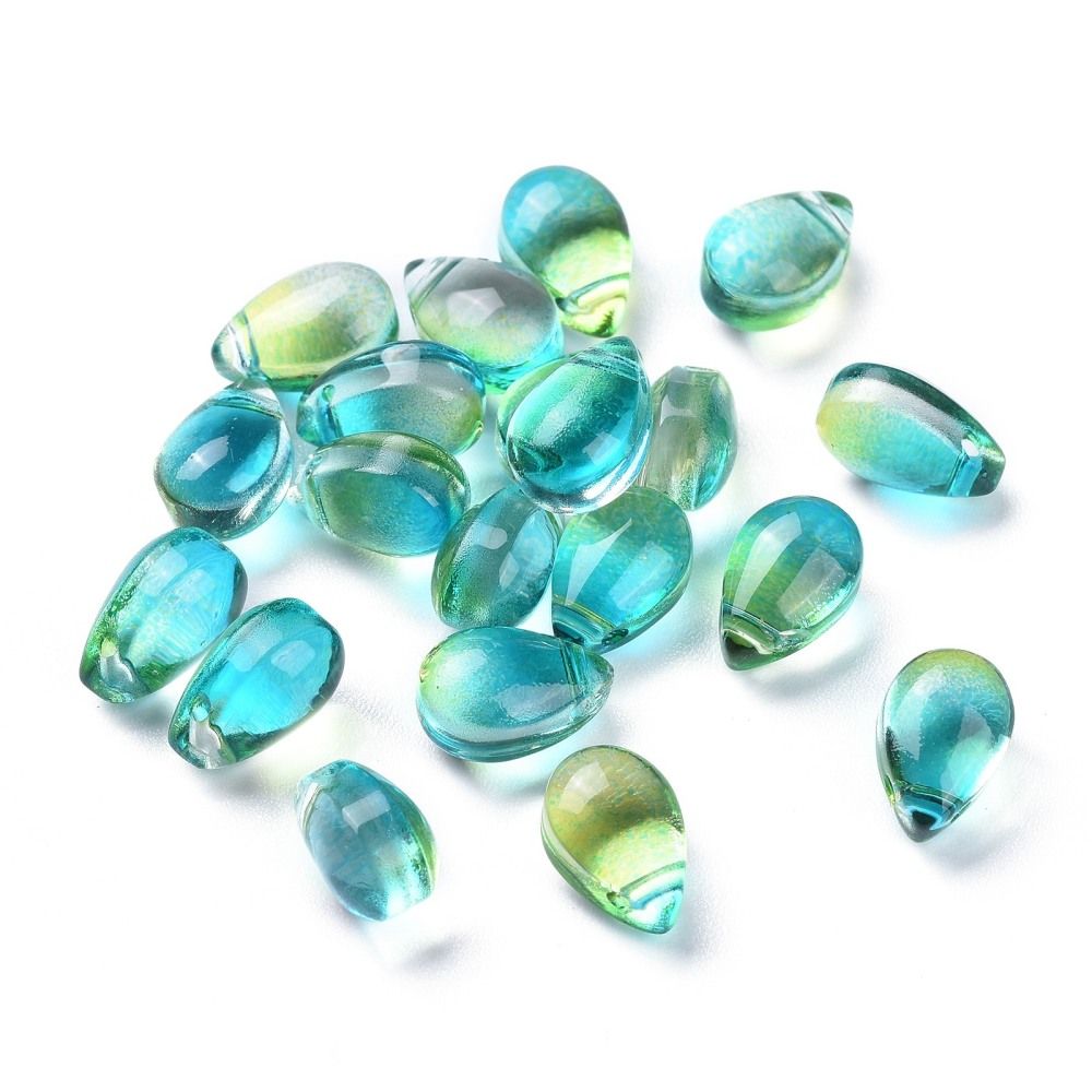 10pcs/Transparent Glass Beads/9x6x5mm