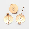 3pcs/Brooch Back with Safety Pins, Cadmium Free & Nickel Free & Lead Free, Real 18K Gold Plated/18x3mm