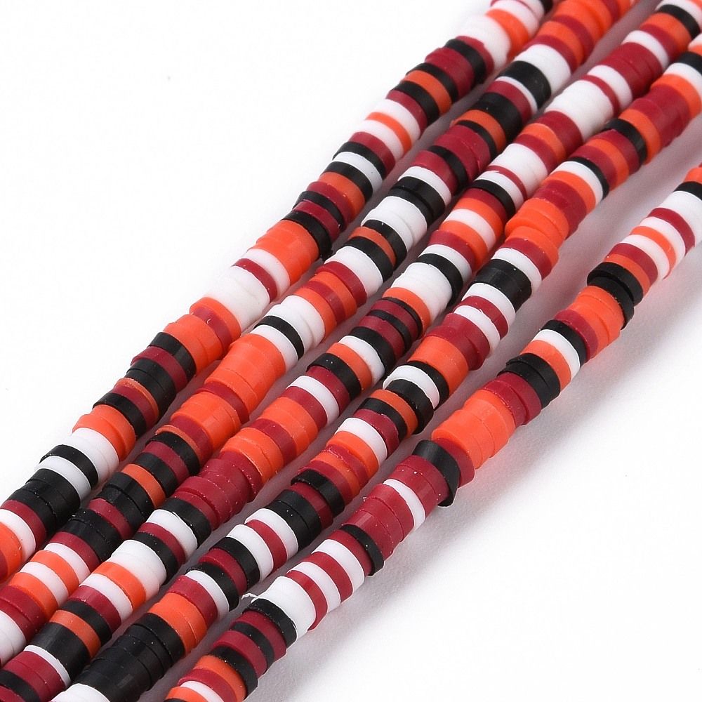 Handmade Polymer Clay Beads Strands, for DIY Jewelry Crafts Supplies, Heishi Beads, Disc/Flat Round, Spring Green, 3x0.6~1.2mm, Hole: 1.6~1.8mm, about 412pcs/strand, 15.94 inch(40.5cm)