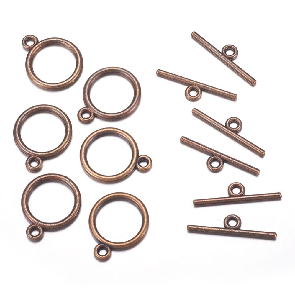 6pcs/Tibetan Style Toggle Clasps/15mm