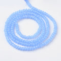 Transparent Glass Beads Strands, Faceted, Rondelle, 2.9~3.3x2mm, Hole: 0.5mm, about 135~140pcs/strand, 32~34cm