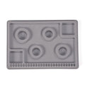 PE and Flocking Bead Design Boards, Bracelet Design Board, with Graduated Measurements, DIY Beading Jewelry Making Tray, Rectangle, Gray, 29x20x1.6cm