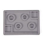 PE and Flocking Bead Design Boards, Bracelet Design Board, with Graduated Measurements, DIY Beading Jewelry Making Tray, Rectangle, Gray, 29x20x1.6cm