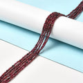 Natural Garnet Beads Strands, Faceted, Round, 2mm, Hole: 0.4mm, about 191pcs/strand, 15.35''(39cm)