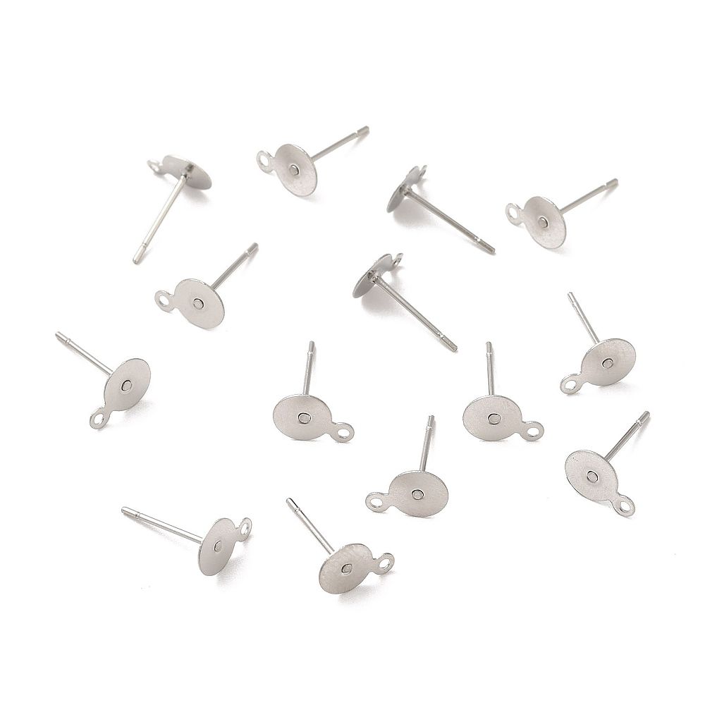 10pcs/ 304 Stainless Steel Stud Earring Findings/ 12x6x8mm/ 19214