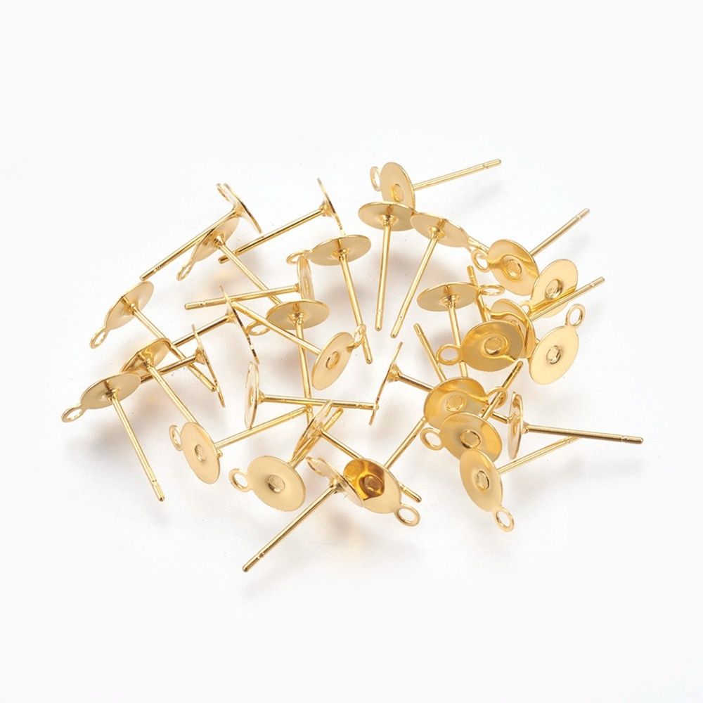 10pcs/ 304 Stainless Steel Stud Earring Findings/ 12x6x8mm/ 19214