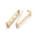 2pcs/304 Stainless Steel Brooch Findings/ 32x4.5mm