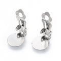 4pcs/ 304 Stainless Steel Clip-on Earring Findings/ 18x10x7mm