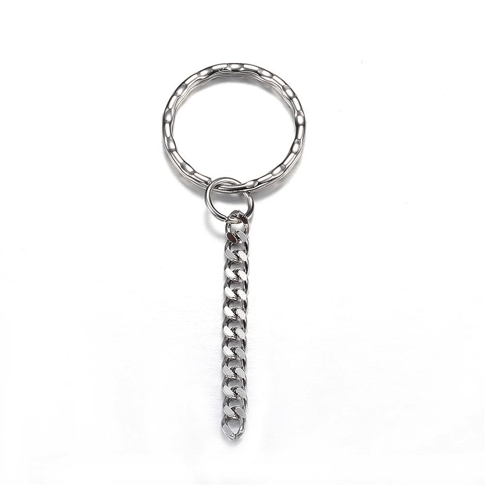 1pcs/Tarnish Resistant 304 Stainless Steel Split Key Ring/68mm