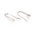 4pcs/ 304 Stainless Steel Earring Hooks, with Horizontal Loop