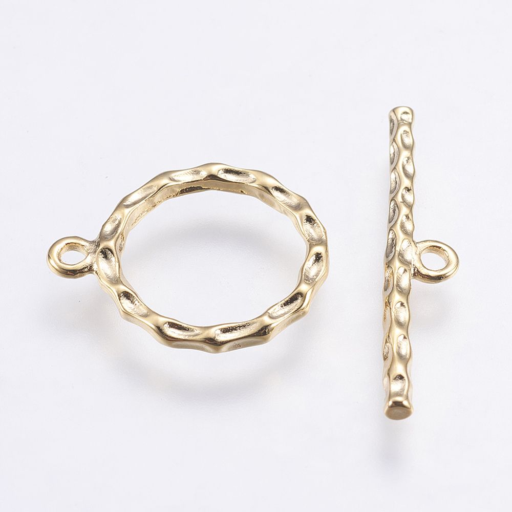 Rack Plating Brass Toggle Clasps, Long-Lasting Plated, Ring, Real 18K Gold Plated/18mm (Copy)