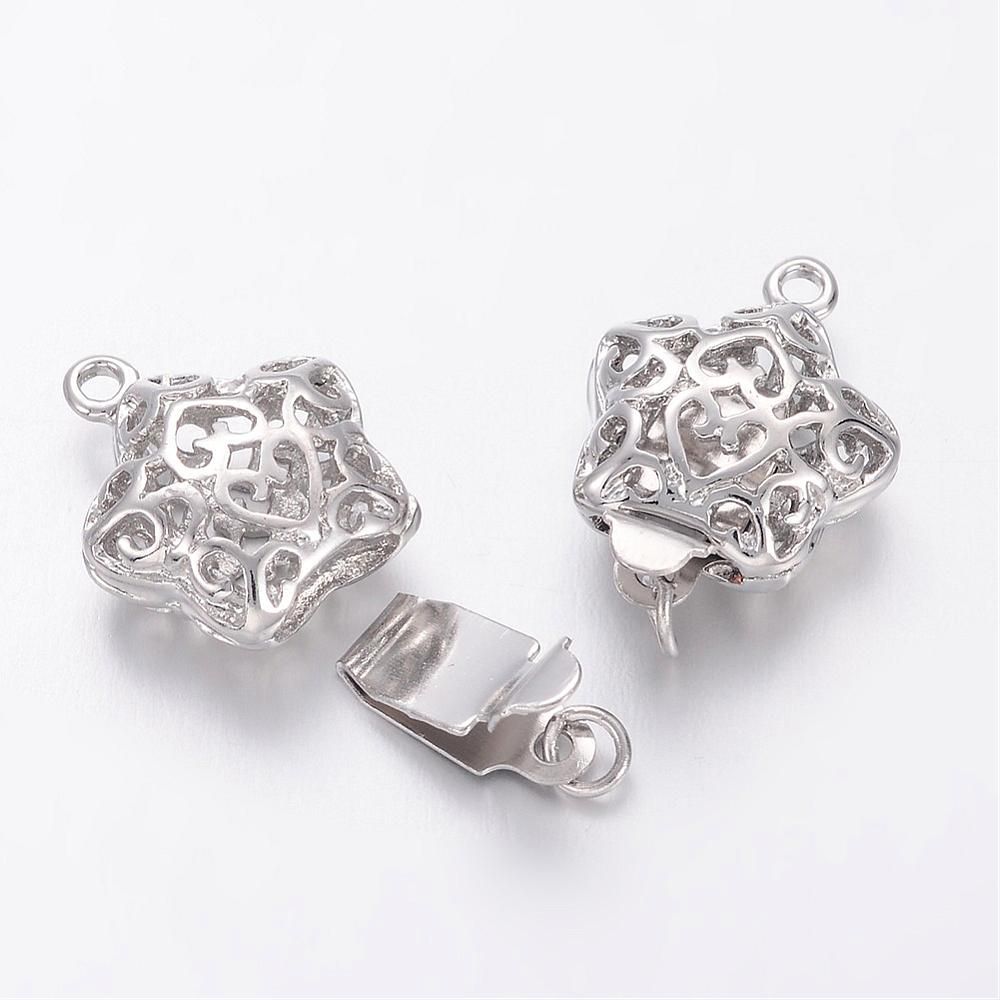 1pcs/Filigree Star Brass Box Clasps /18x12mm