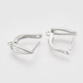 Brass Hoop Earring Findings/ 2pcs
