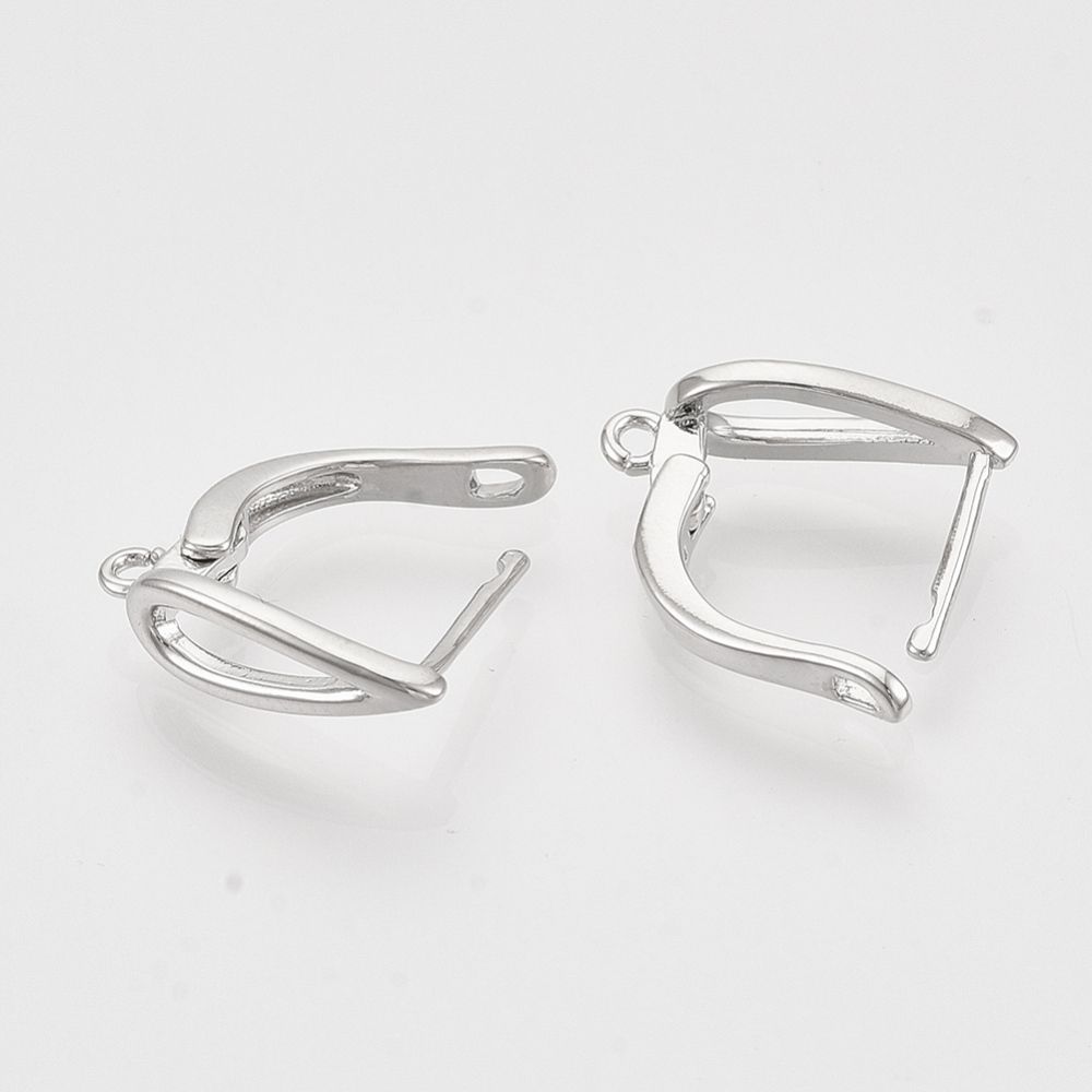 Brass Hoop Earring Findings/ 2pcs