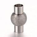 304 Stainless Steel Column Magnetic Clasps with Glue-in Ends/20x12mm