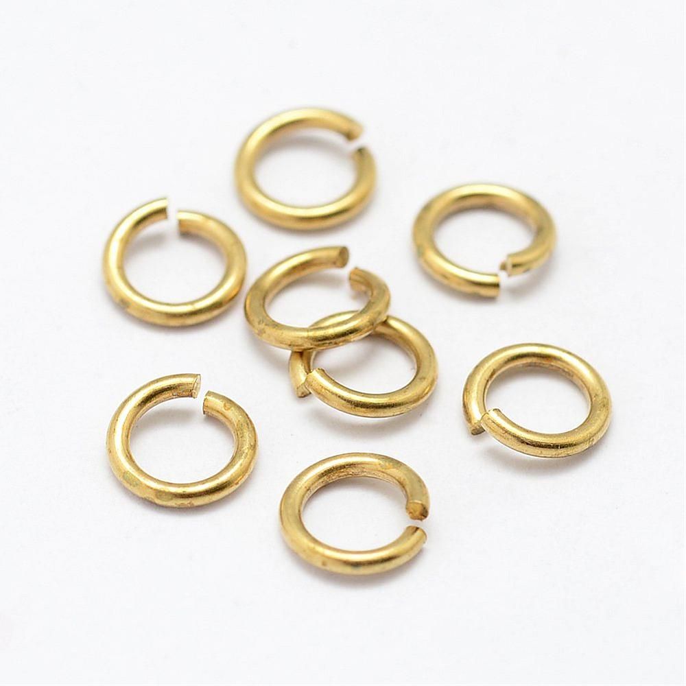 Brass Open Jump Rings/6x1mm