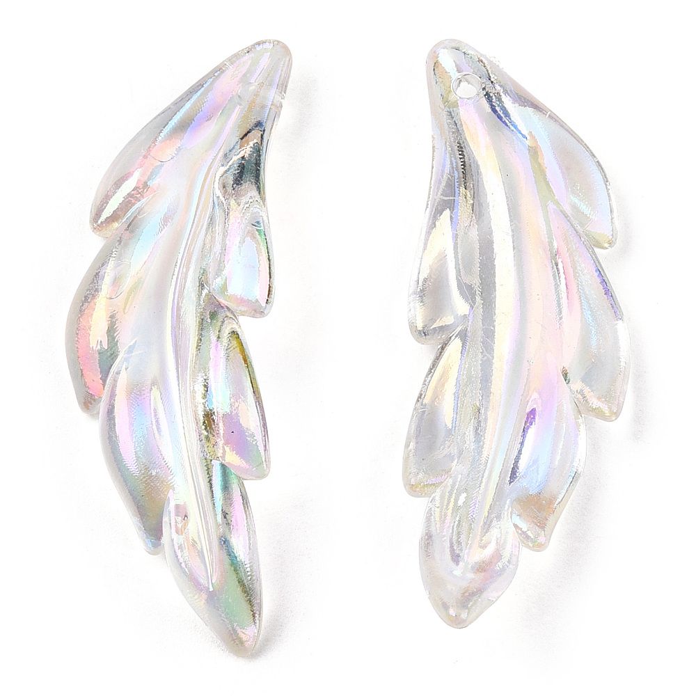 10pcs/Transparent Acrylic Pendants/ 40x14.5x5mm
