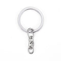 1pcs/ Alloy Split Key Rings, with Chains, Keychain Clasp Finding/22mm