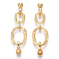 1pcs/Brass Micro Pave Cubic Zirconia Fold Over Clasps, Cadmium Free & Nickel Free & Lead Free, Oval Clasps for Jewelry Making, Real 18K Gold Plated/5cm