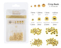 Crimp beads mix Gold Plated