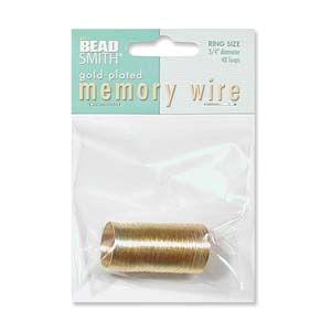 Memory wire ring/ Gold plated/48turns