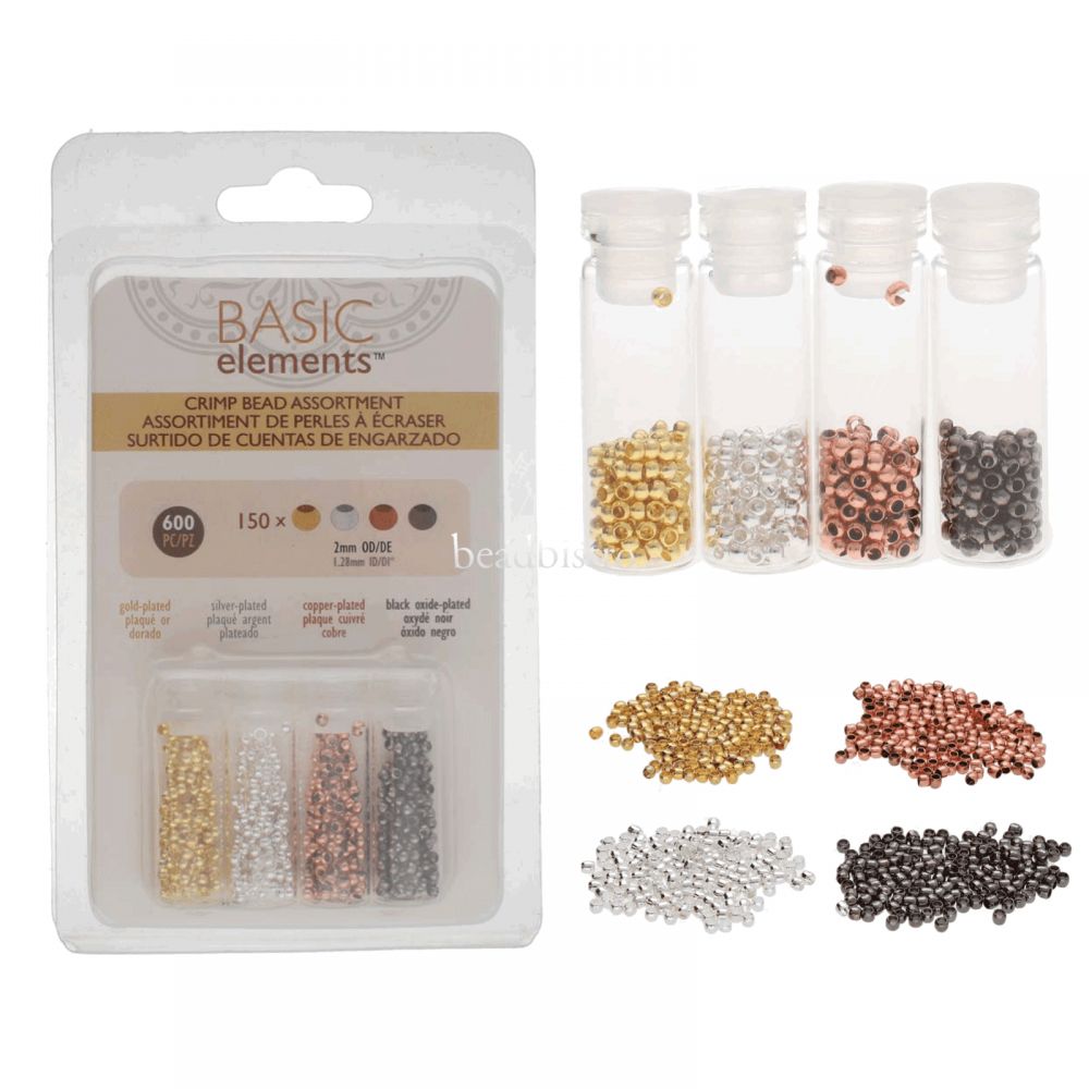 Crimp Beads Mix/ 600pcs