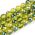 Transparent Electroplate Glass Bead Strands, AB Color Plated, Faceted(96 Facets), Round, Clear AB, 8mm, Hole: 1.4mm, about 68~70pcs/strand, 20.47~21.65 inch(52~55cm)
