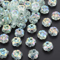 ~30pcs/Transparent Acrylic Beads, AB Color Plated/10x5mm