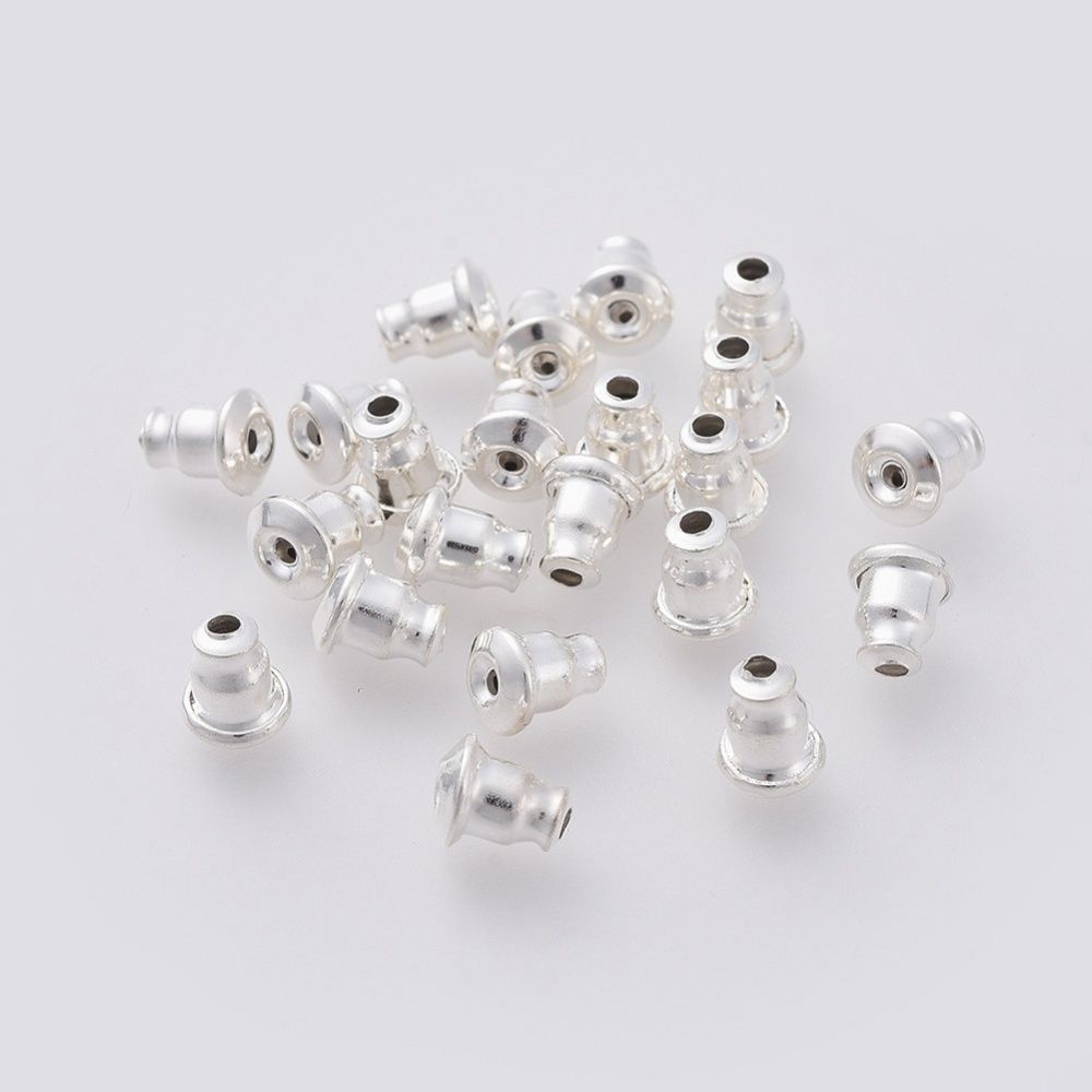 10pcs/ 304 Stainless Steel Ear Nuts, Earring Backs
