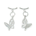 1pcs/Rack Plating Brass Micro Pave Cubic Zirconia Toggle Clasps, with Shell/ 47x20x3mm