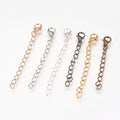 10pcs/Iron Chain Extender, with Alloy Lobster Claw Clasps, Rack Plating, Mixed Color