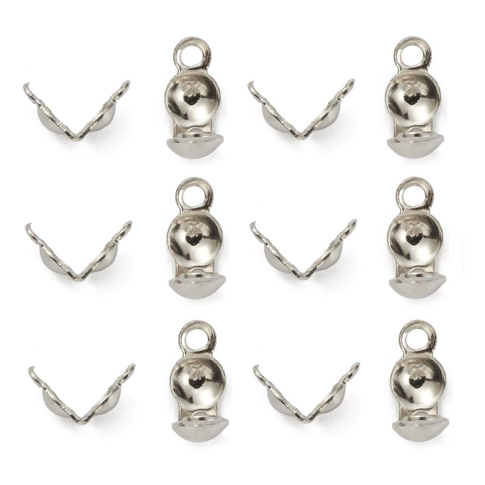 10pcs/304 Stainless Steel Bead Tips 6x3mm