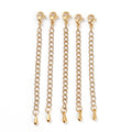 2pcs/304 Stainless Steel Chain Extender, with Lobster Claw Clasps and Bead Tips